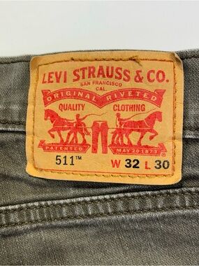 Levi’s 511 Men’s Jeans 32x30 Slim Fit Straight Leg Stretch Modern Denim Green Gr